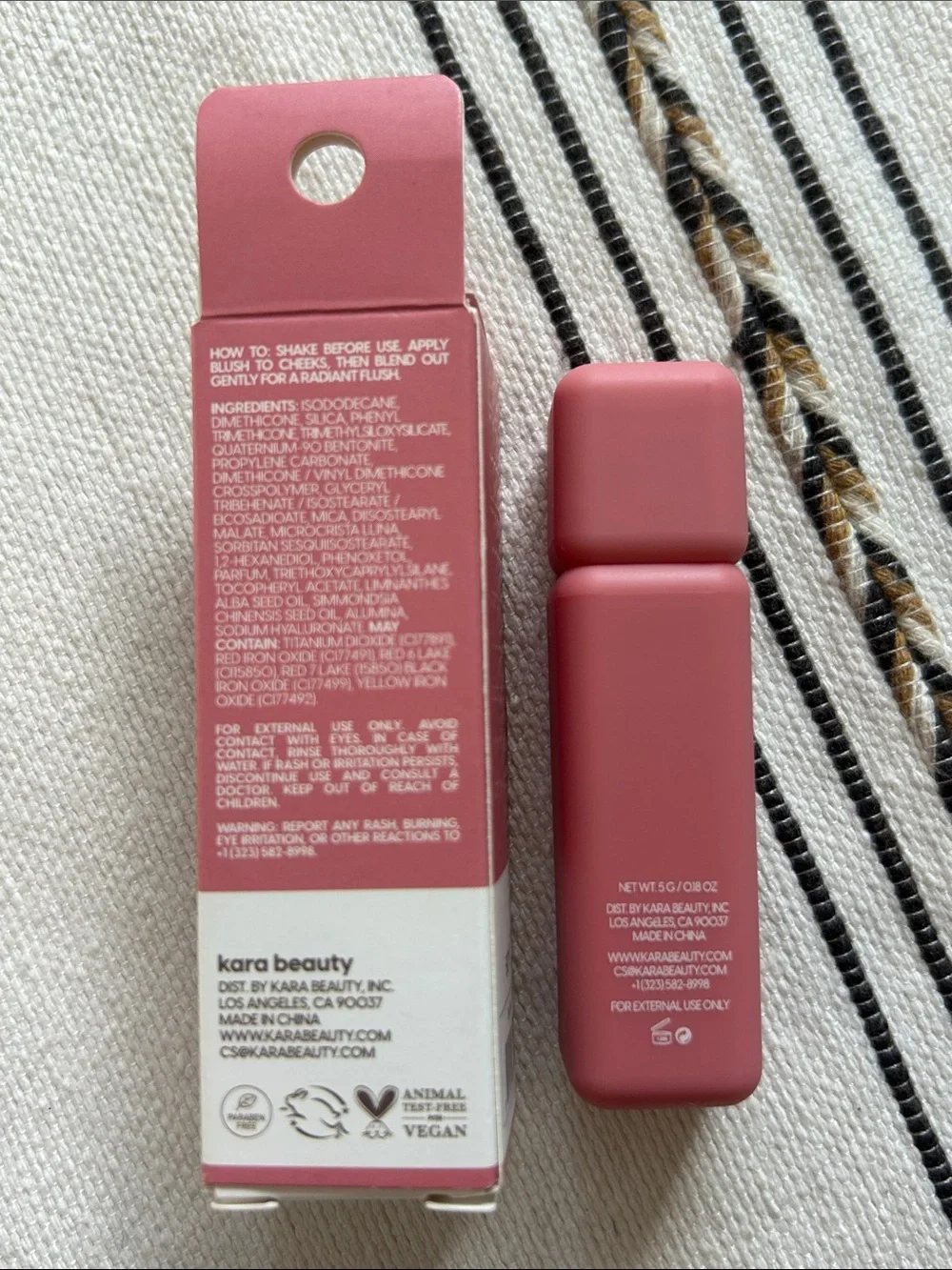 Kara Beauty Blush & Tell Nourishing Liquid Blush – Bashful – New in Box